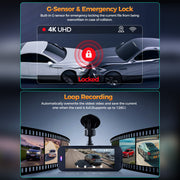 Kyltoor 4K + 1080P Dual Dash Cam